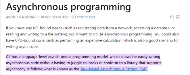 Asynchronous Programming